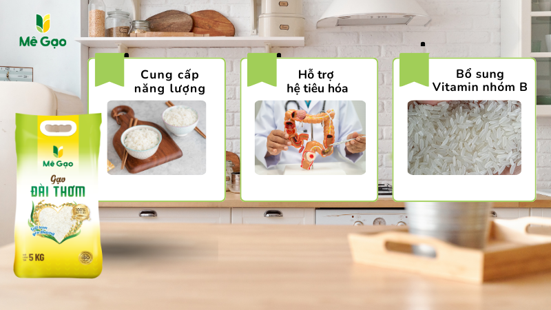 Lợi ích sức khỏe nổi bật khi sử dụng gạo Đài Thơm 8